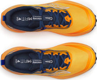 SAUCONY Men's Peregrine 15 Trail Shoe in peel navy orange - men's shoe - alternate view