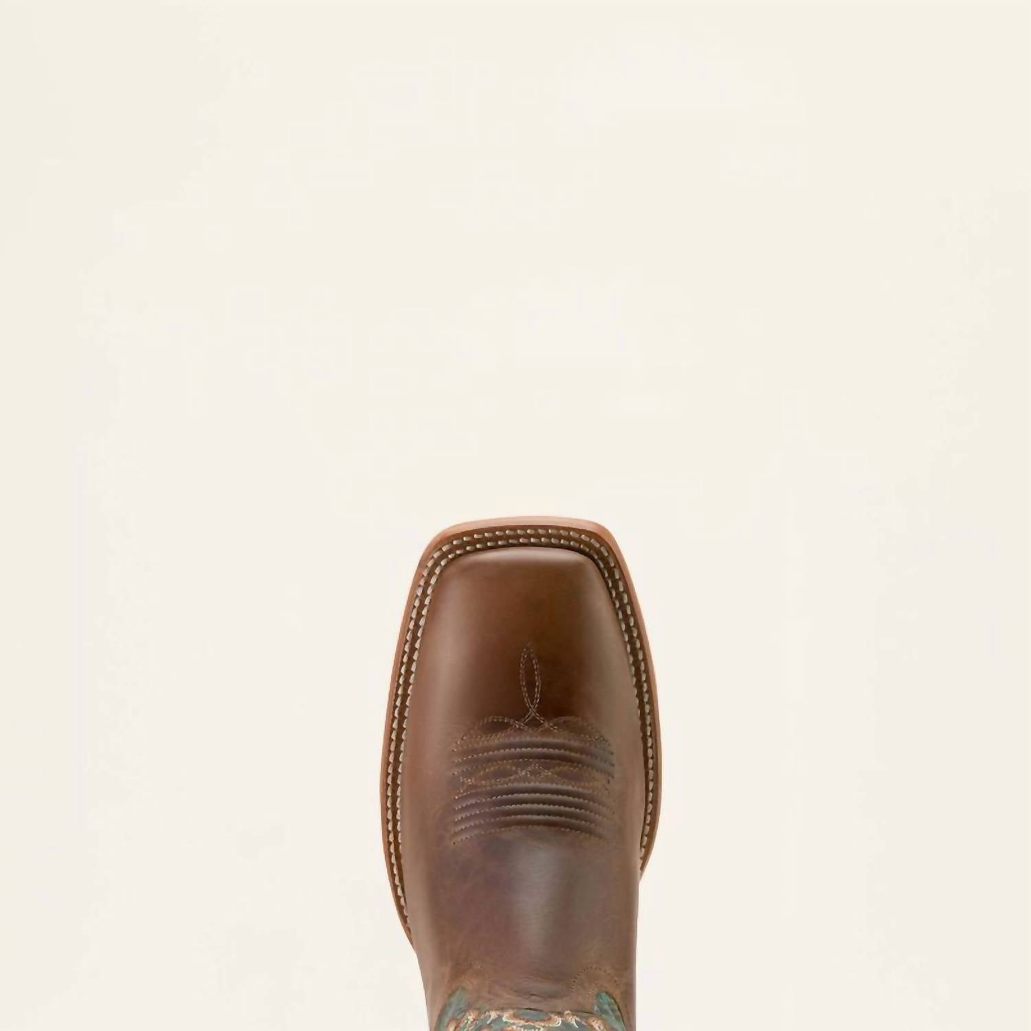 ARIAT Men's Square Toe Cowboy Boot - Wide in totally tan roaring turquoise - men's boots - view 5