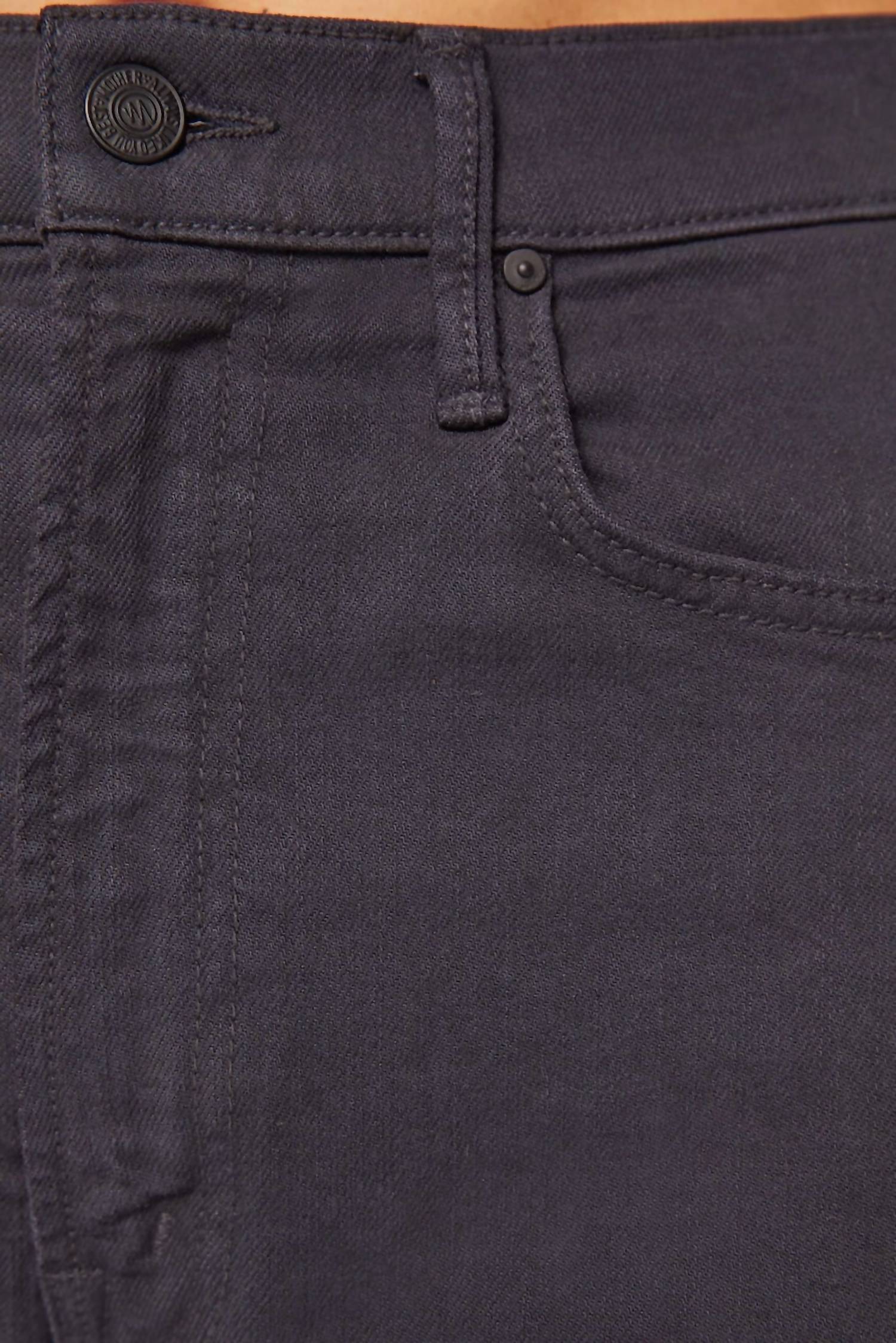 Mother Smooth Half Pipe Flood Jeans in faded black - women's pants - view 6