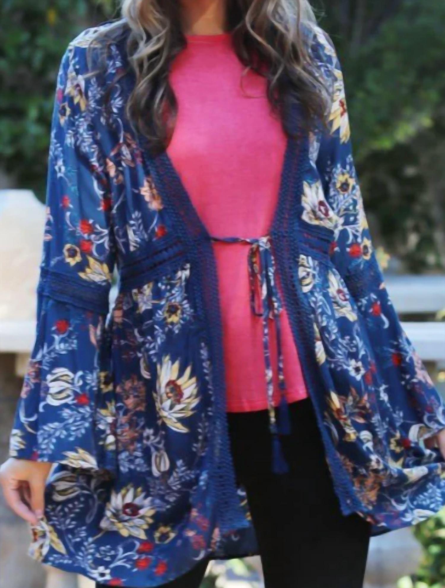 Nostalgia - Floral Tie Cardigan