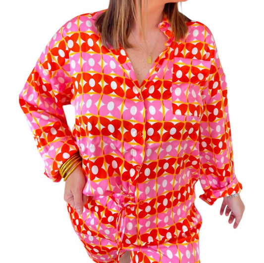 Karlie - FLORAL POCKET BUTTON UP