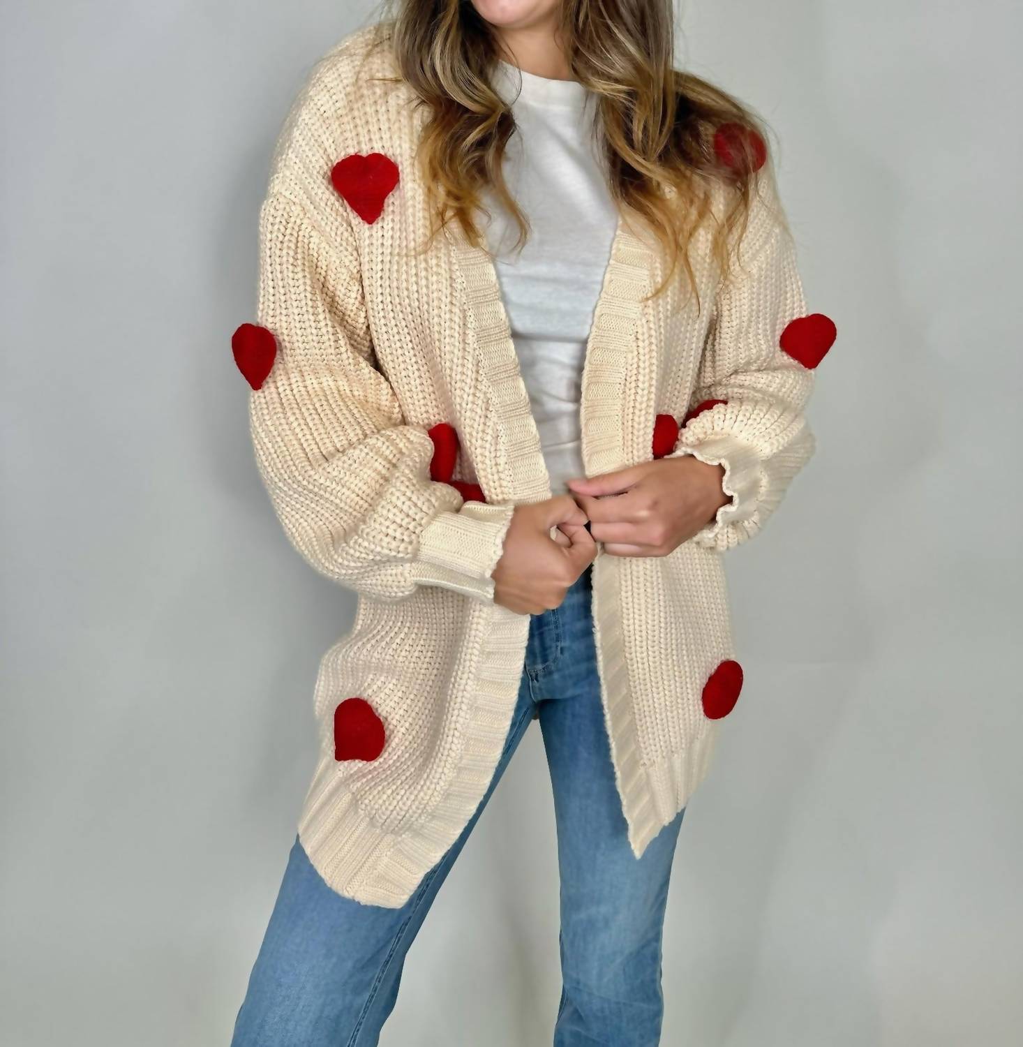 Aaron & Amber - 3d Heart Cardigan
