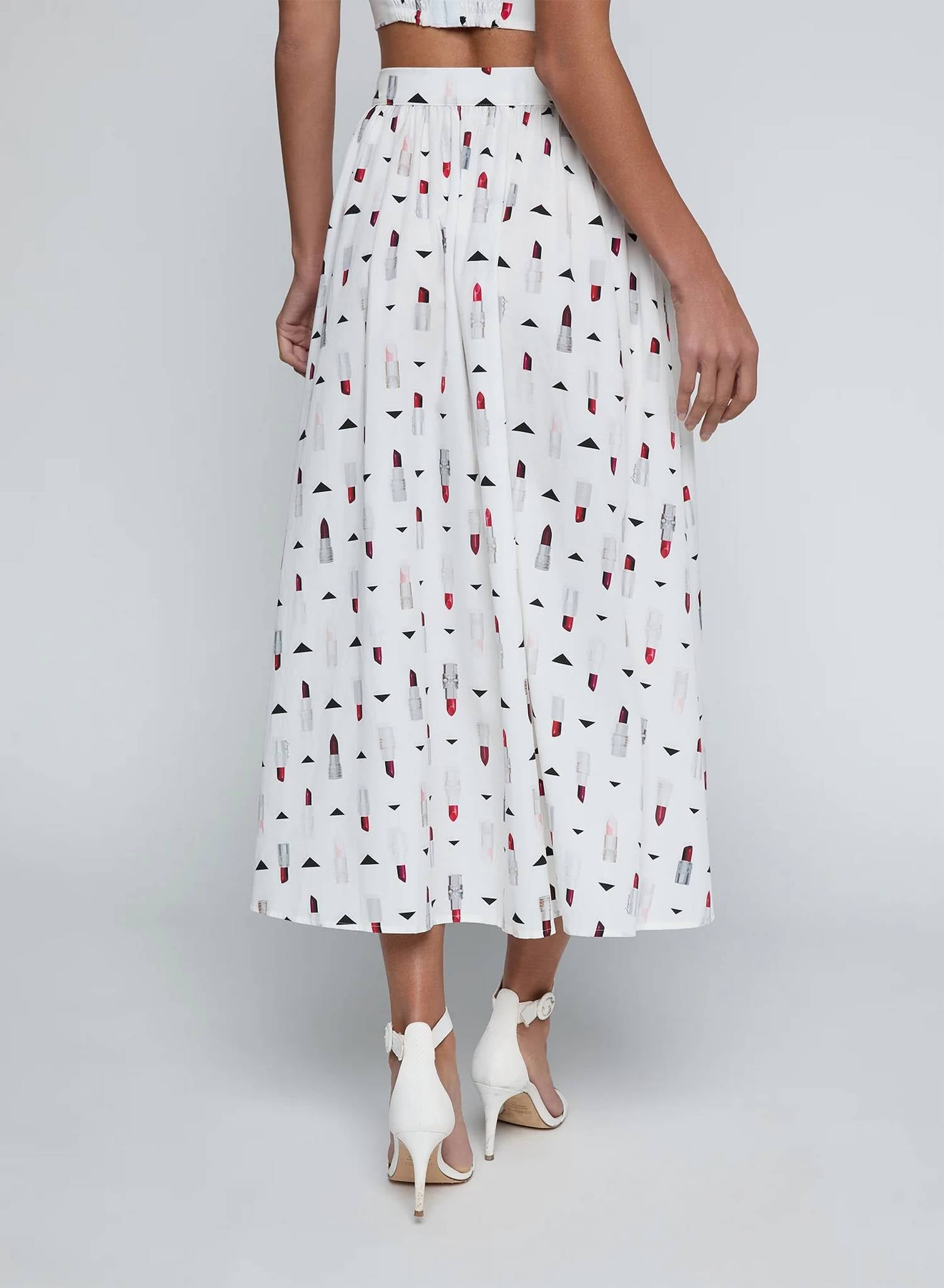 L'Agence - Seina Poplin Midi Skirt