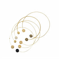 Georgina Jewelry - Women's Sphere Onyx Resin Choker Necklace