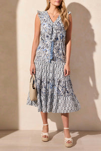 Tribal - Printed V Neck Dress
