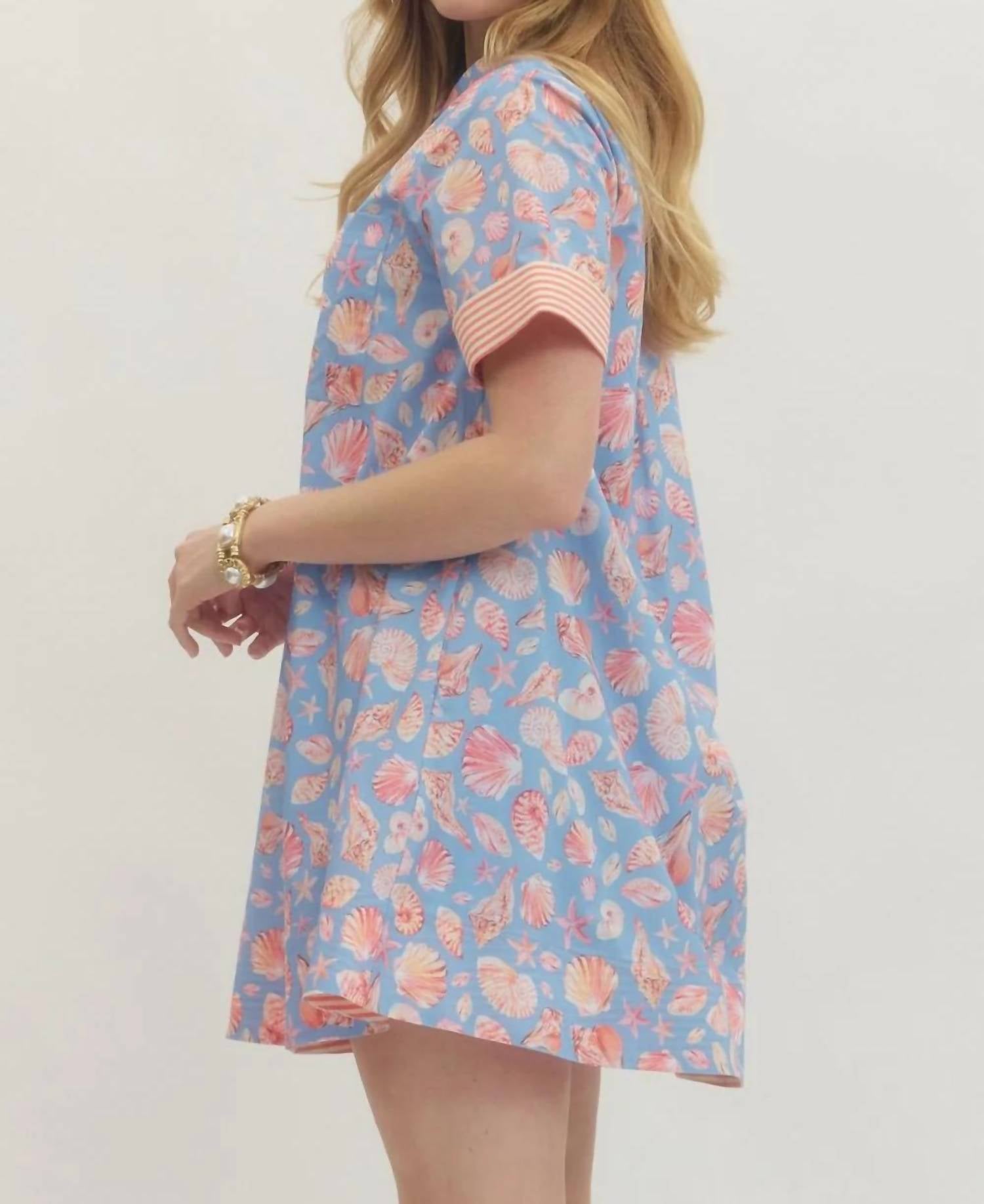 Entro - Seashell Printed Mini Dress
