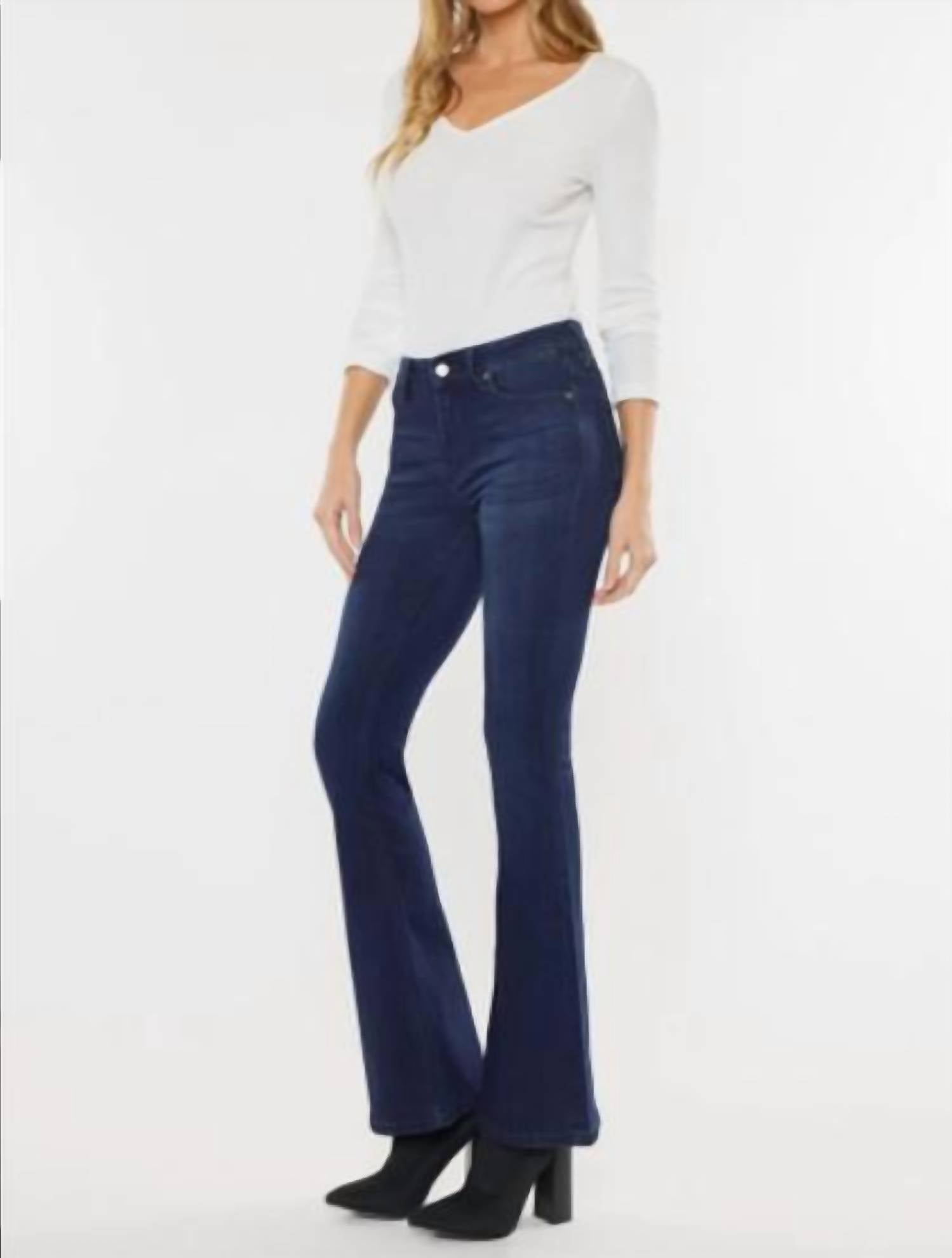 Kancan - Mid Rise Flare Jeans - Petite