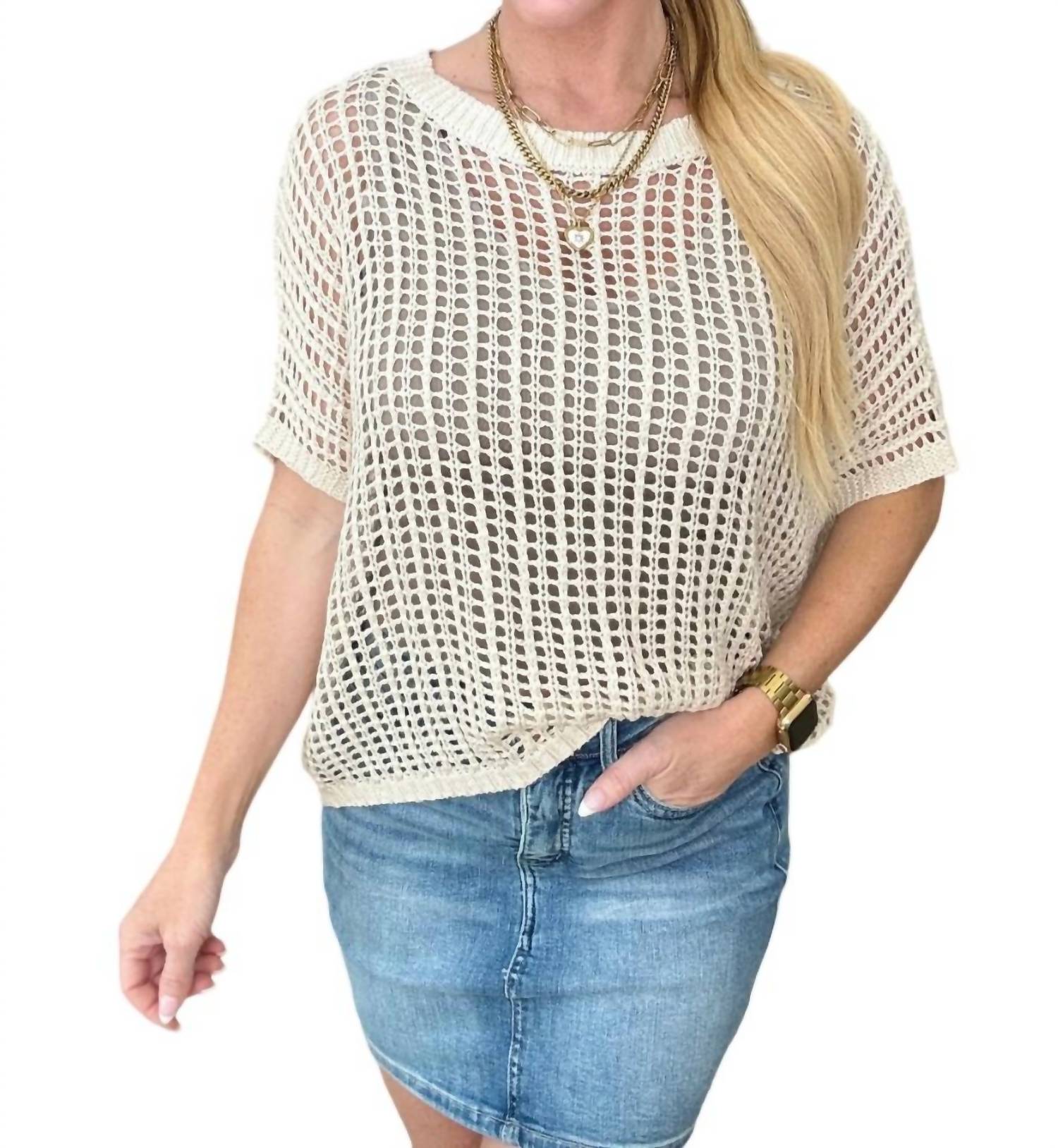 One Eleven North - Coastal Dreams Fishnet Top