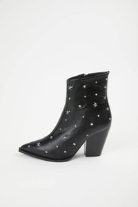 STAR STUDDED LEATHER BOOTS