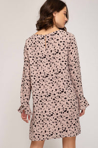 Dalmatian Print Sheath Dress