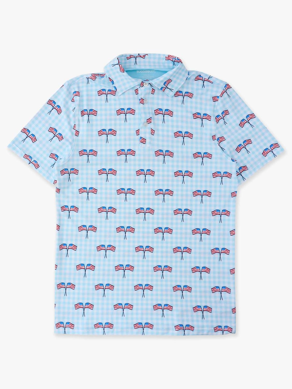 Rufflebutts - Boys Patriotic Performance Polo