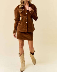 Saints & Hearts - Corduroy Mini Skirt