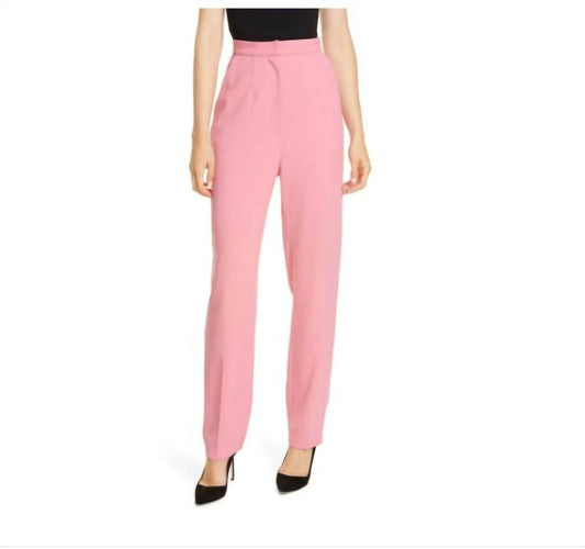 Saloni - Maxima Rose Straight Leg High Rise Dress Pants