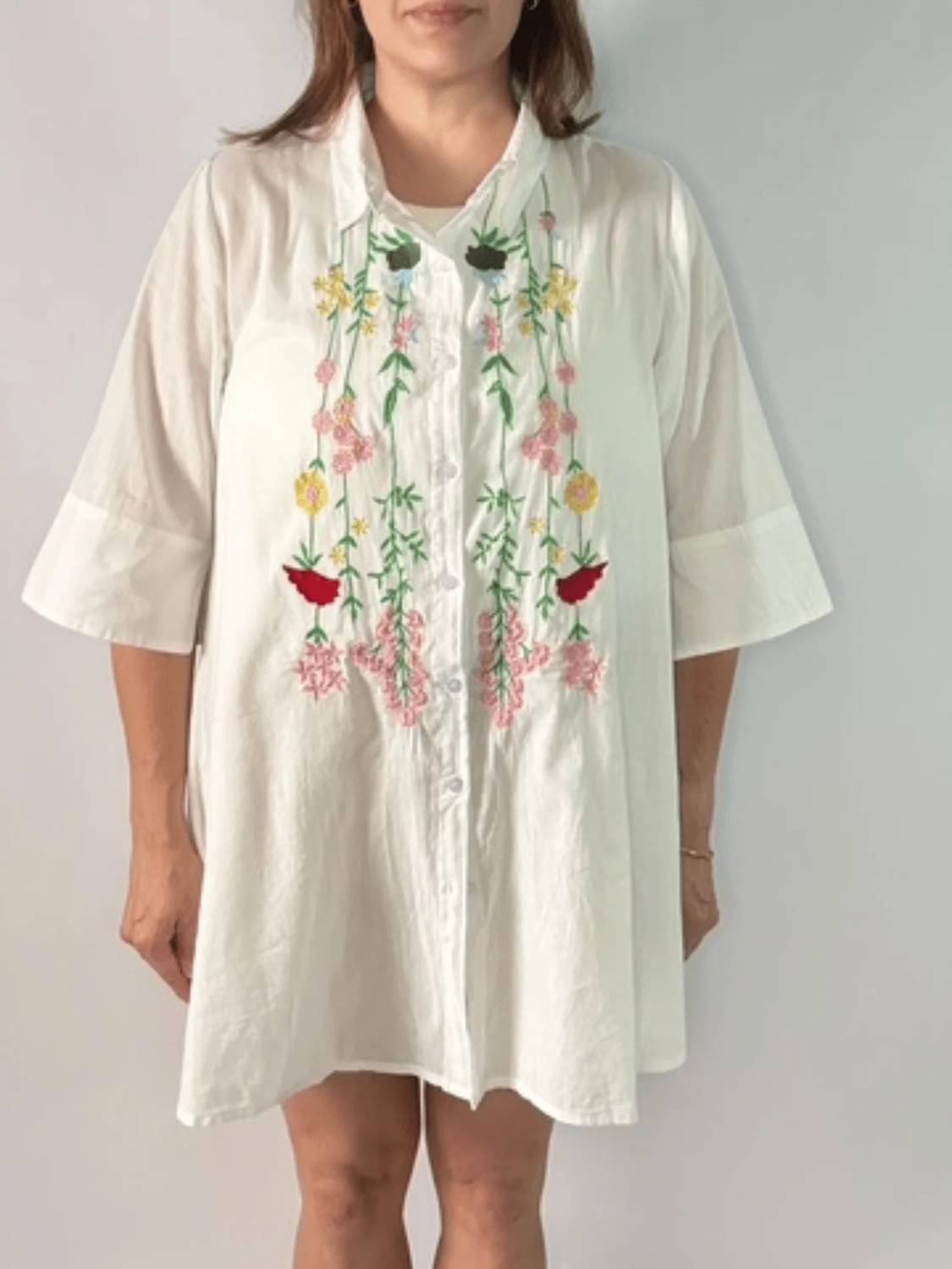Pol - Desert Bloom Embroidered Tunic