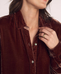 Bella Dahl Long Sleeve Classic Shirt in amber honey - women's long sleeve top - view 4