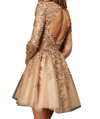 Sherri Hill - Long-sleeve Cocktail Dress