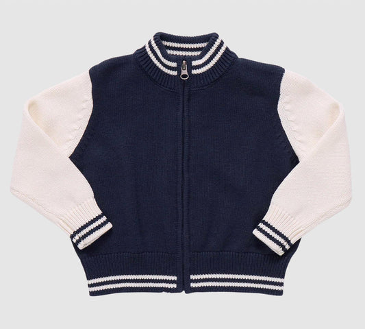 Pink Chicken - Boys Varsity Zip Sweater