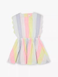 Billieblush - Girls Striped Scallop Hem Dress