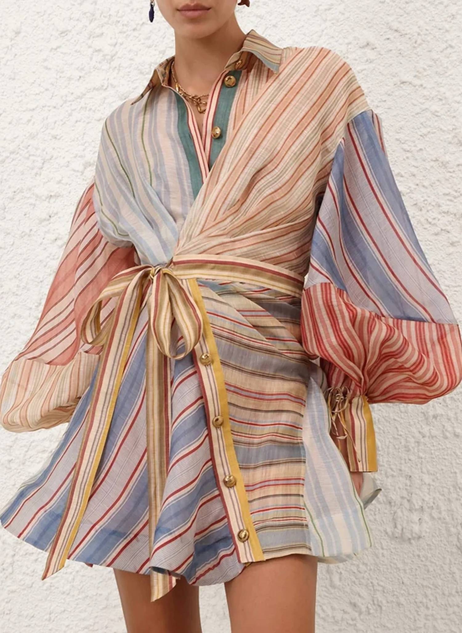 Zimmermann - Rebellion Striped Mini Dress