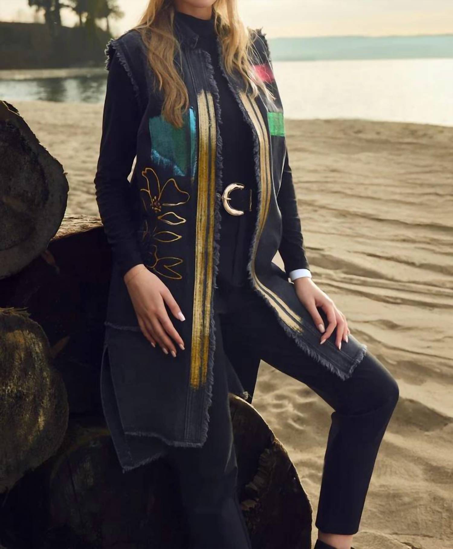 Frank Lyman - Bellara Woven Long Vest