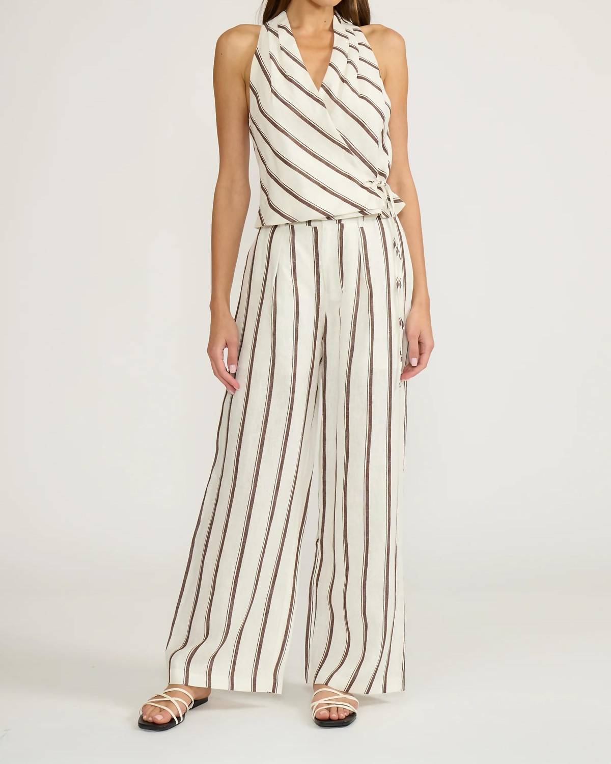 Lucy Paris - Women's Lola Striped Wrap Top