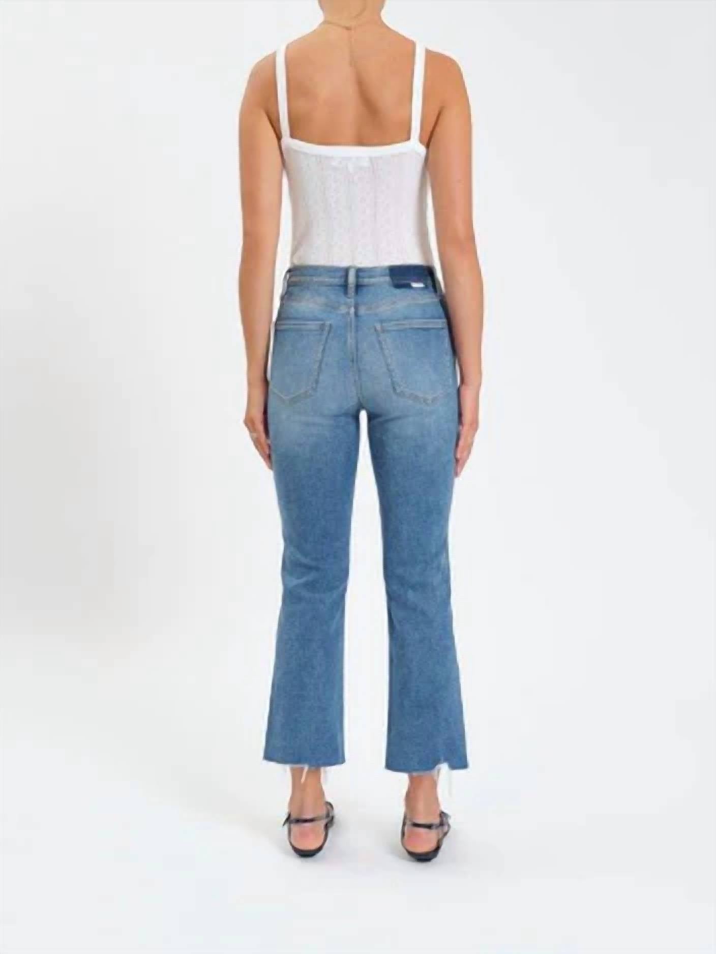 Daze - Shy Girl High Rise Crop Flare Jeans