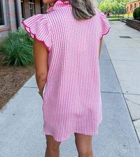 Entro - Scallop Sleeve Mini Dress