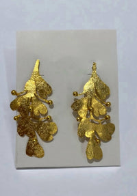 Ximena Castillo - Women's Bronze Leaves Earrings