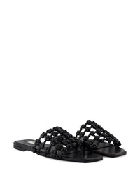 Toteme - Women's Braided Leather Bandeau Slide
