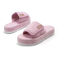 HUNTER Women's Original Terry Towelling Logo Slides in fox glove - women's shoe - view 5