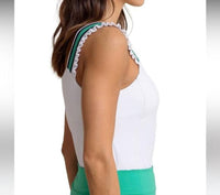 SOUTHERN TIDE Rylee Sleeveless Active Top in classic white - women's blouse - alternate view