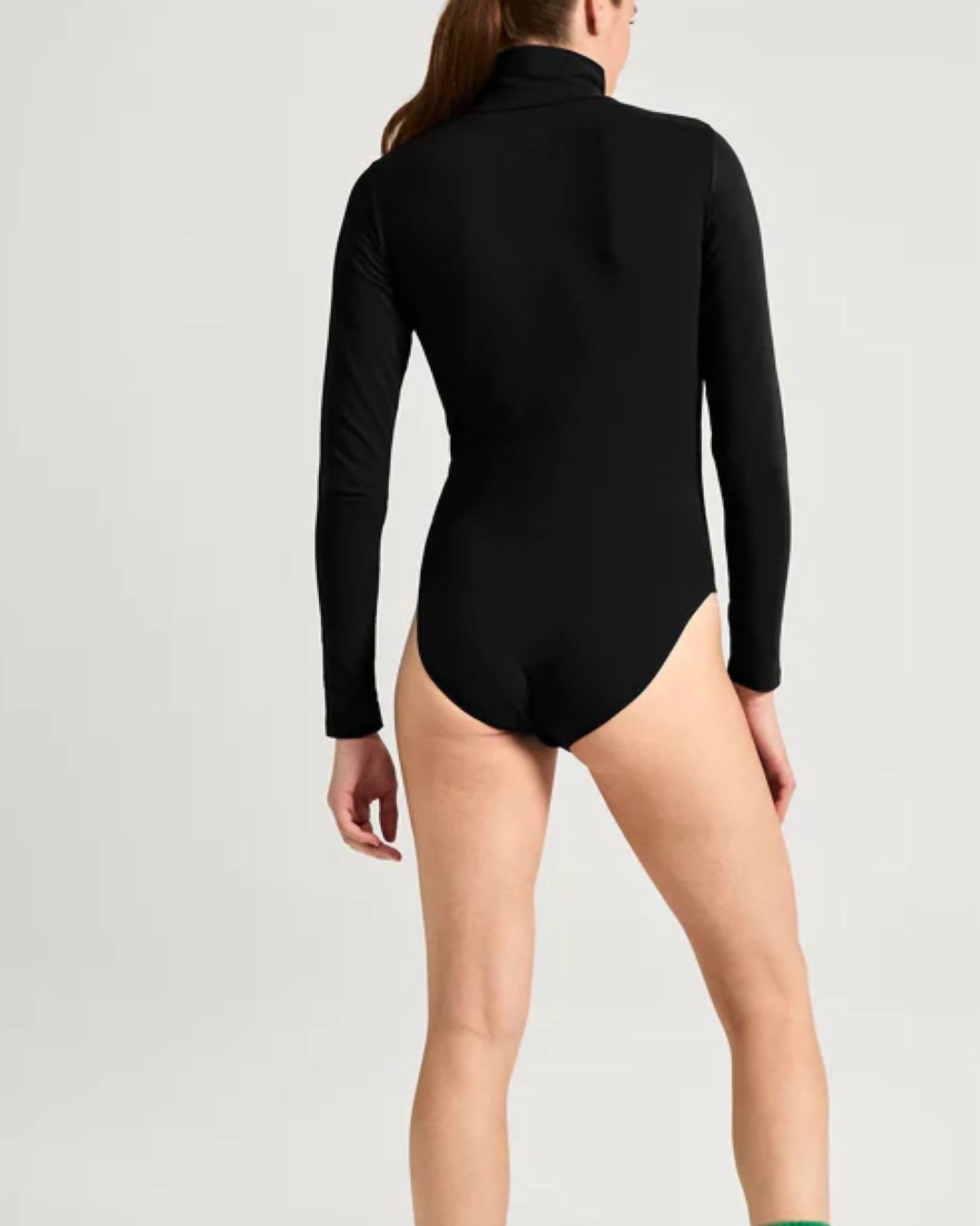 By Together The Sloan Bodysuit in black - women's shirt - detail view