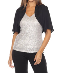 Joseph Ribkoff - Shirred Lightweight Relaxed Bolero