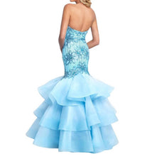 Blush Prom - Ruffled Strapless Mermaid Gown