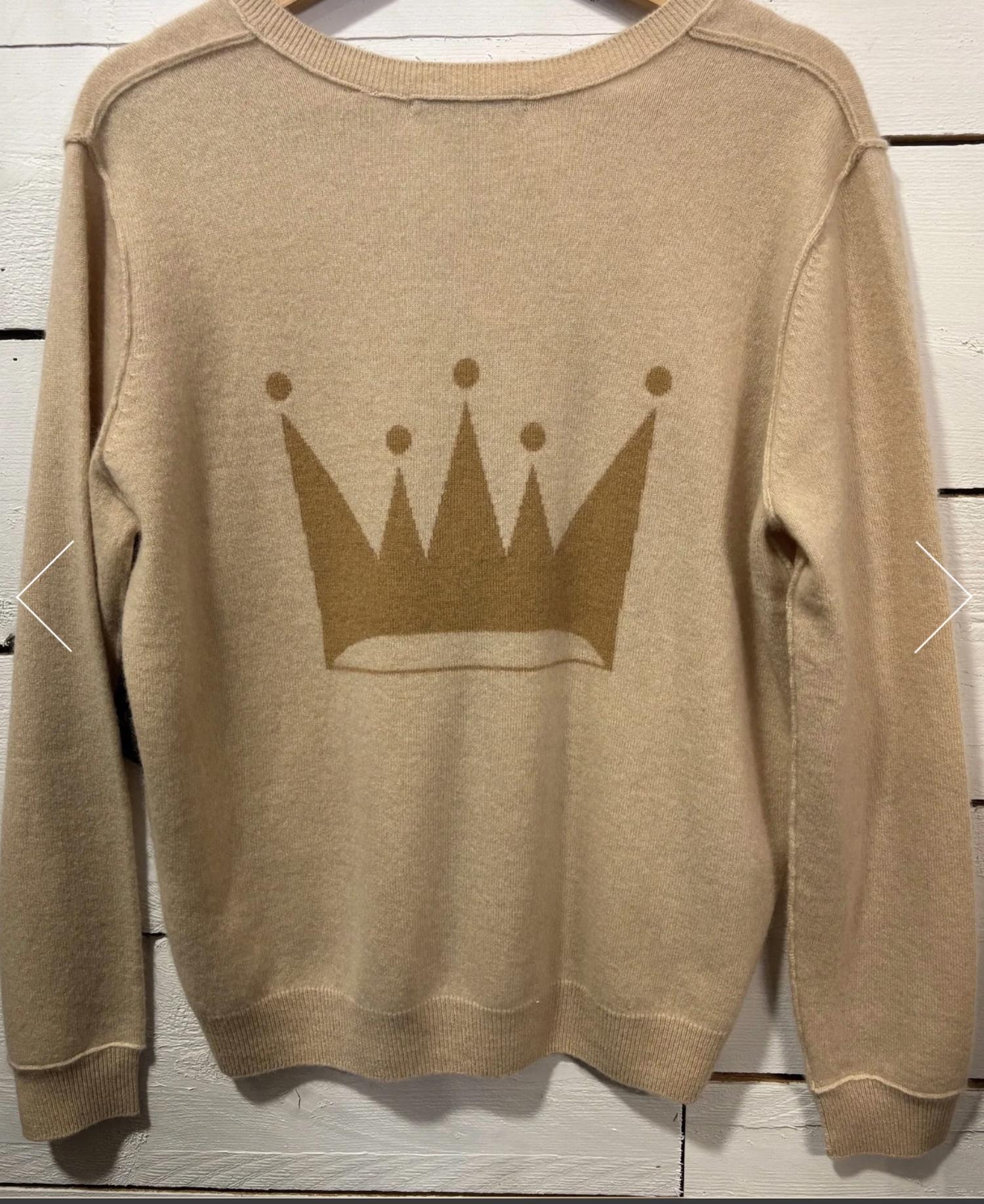 Brazeau Tricot - Women's Cashmere sweater with Crown