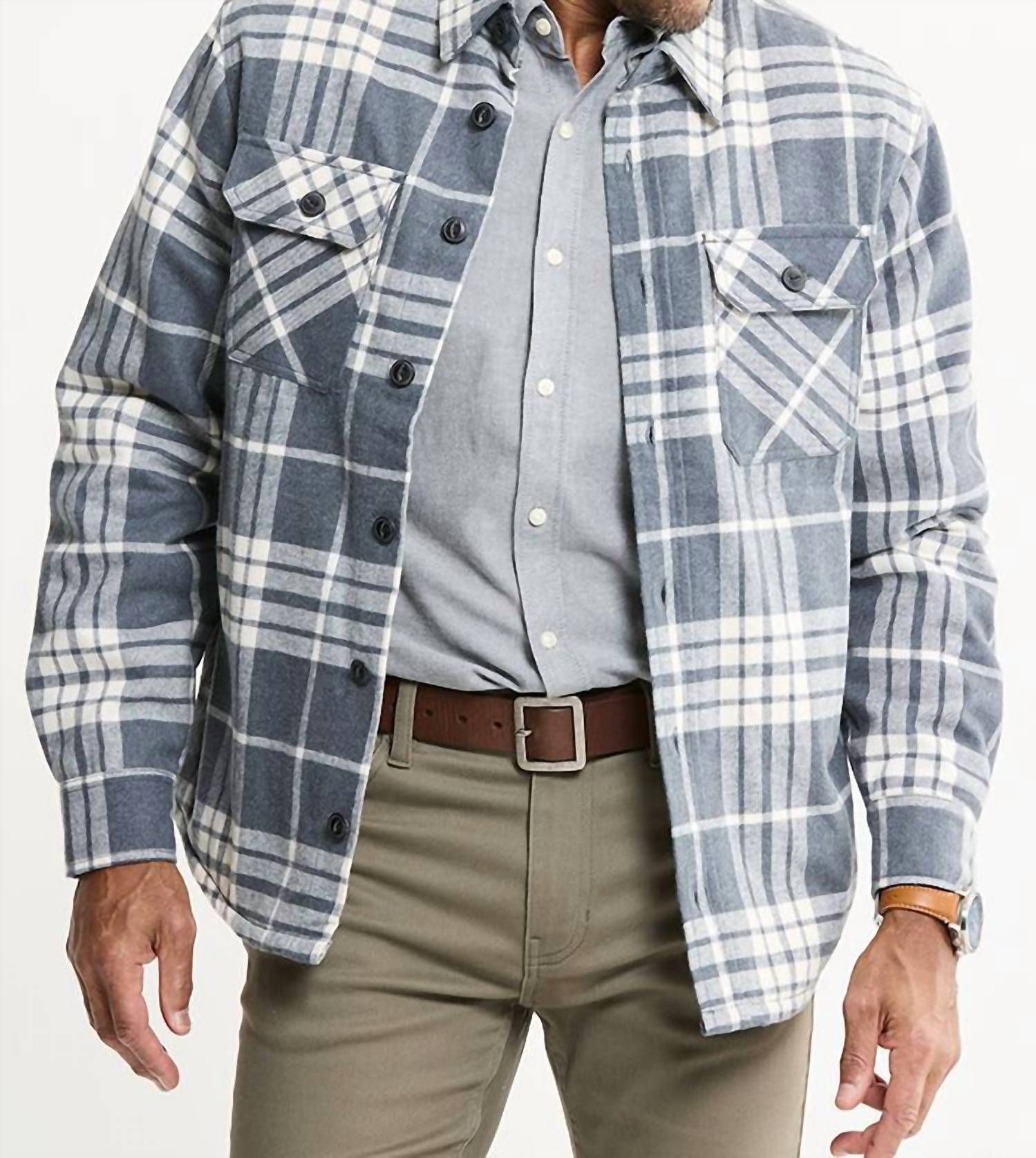Jachs New York - Sherpa Lined Flannel Shirt Jacket
