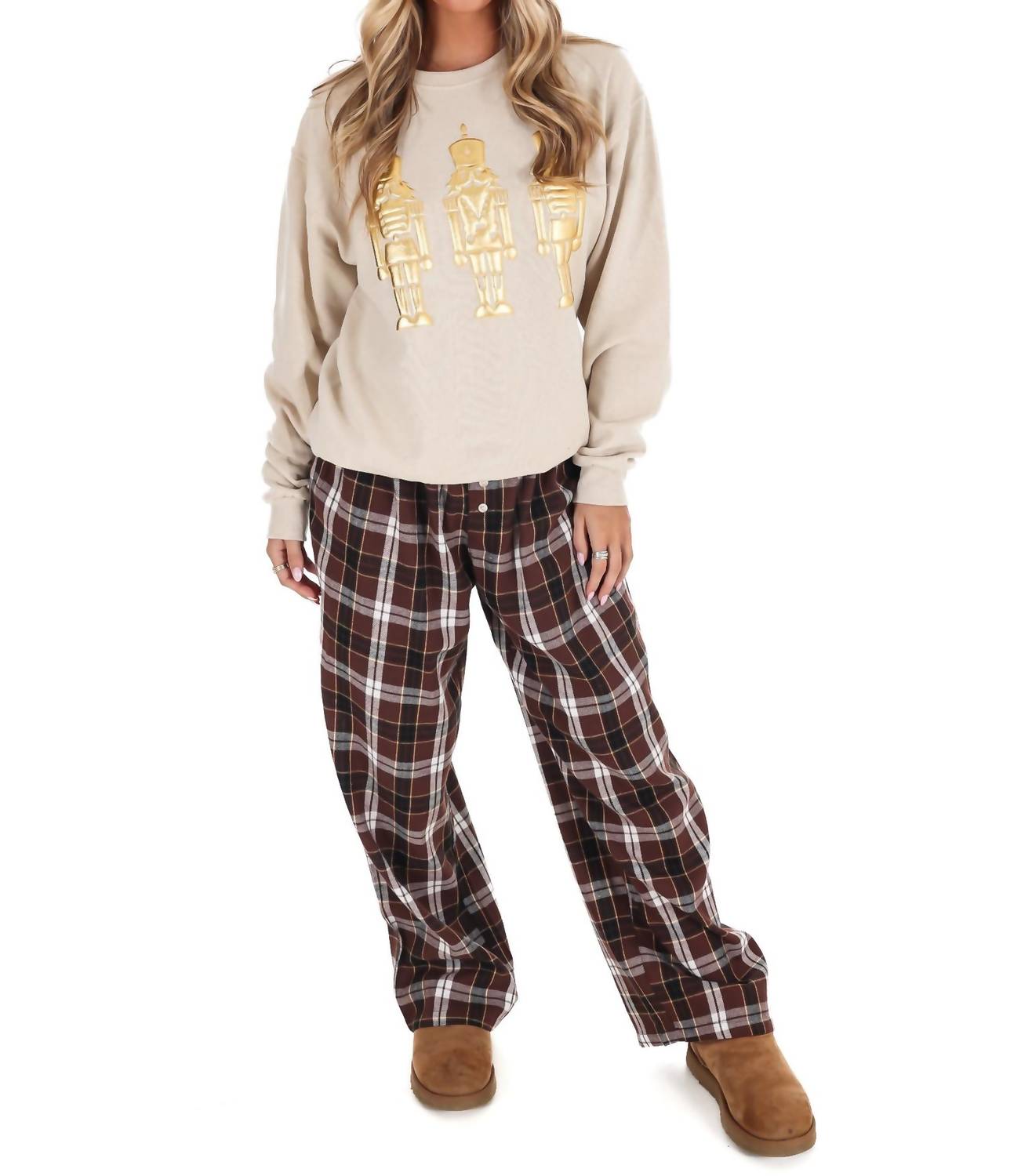 Sugar Stitch - Nutcracker Metallic Puff Long Sleeve Sweatshirt