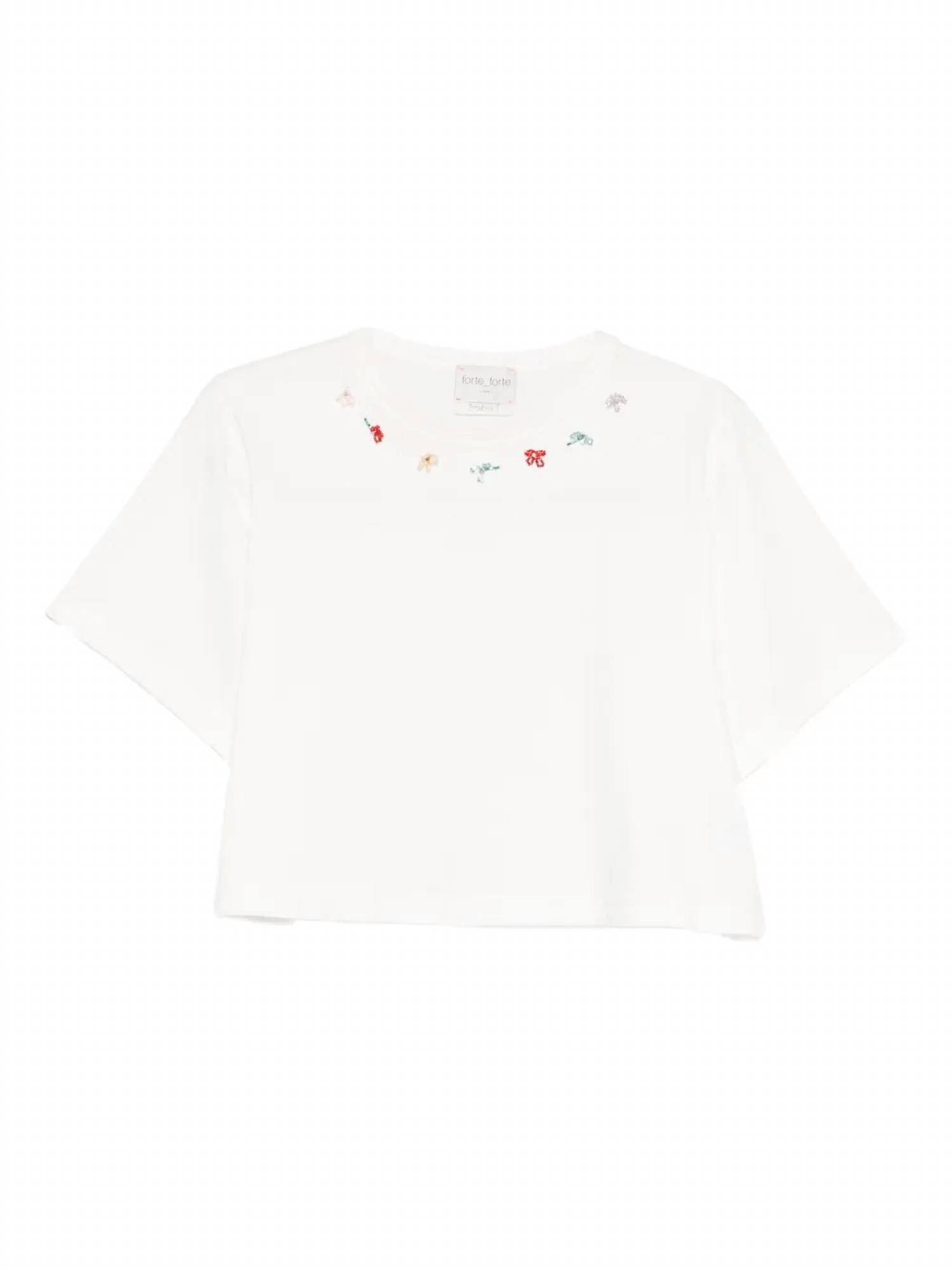 Forte Forte - Petites Fleurs Embroidery T-shirt