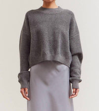 Grade & Gather - Cropped Knit Crewneck Top