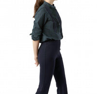 Ann Mashburn Hattie Long Sleeve Button Down Shirt in blackwatch poplin - women's shirt - alternate view