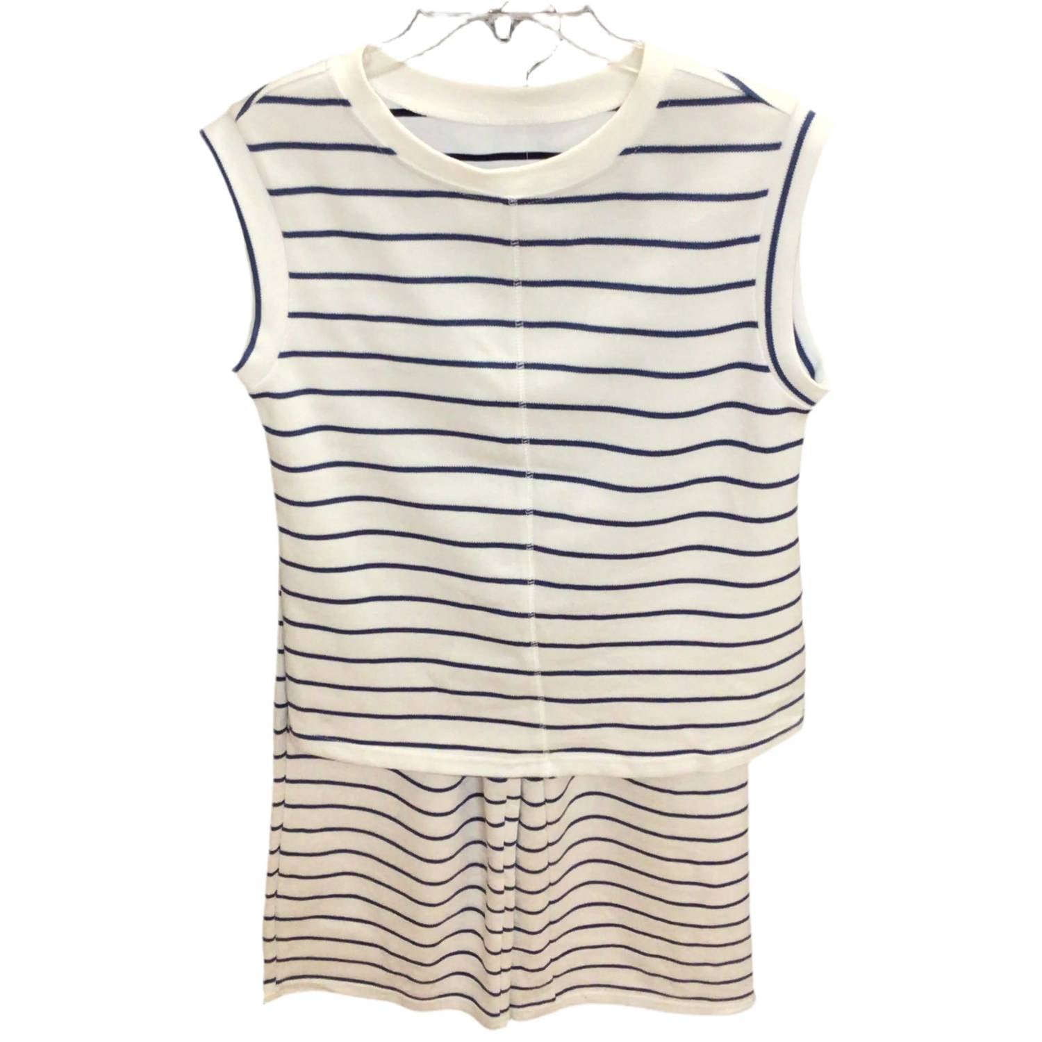 Pretty Bash - Women's Stripe Sleeveless Top And Pants Set
