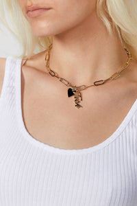 LARGE ELONGATED LINK CHAIN NECKLACE