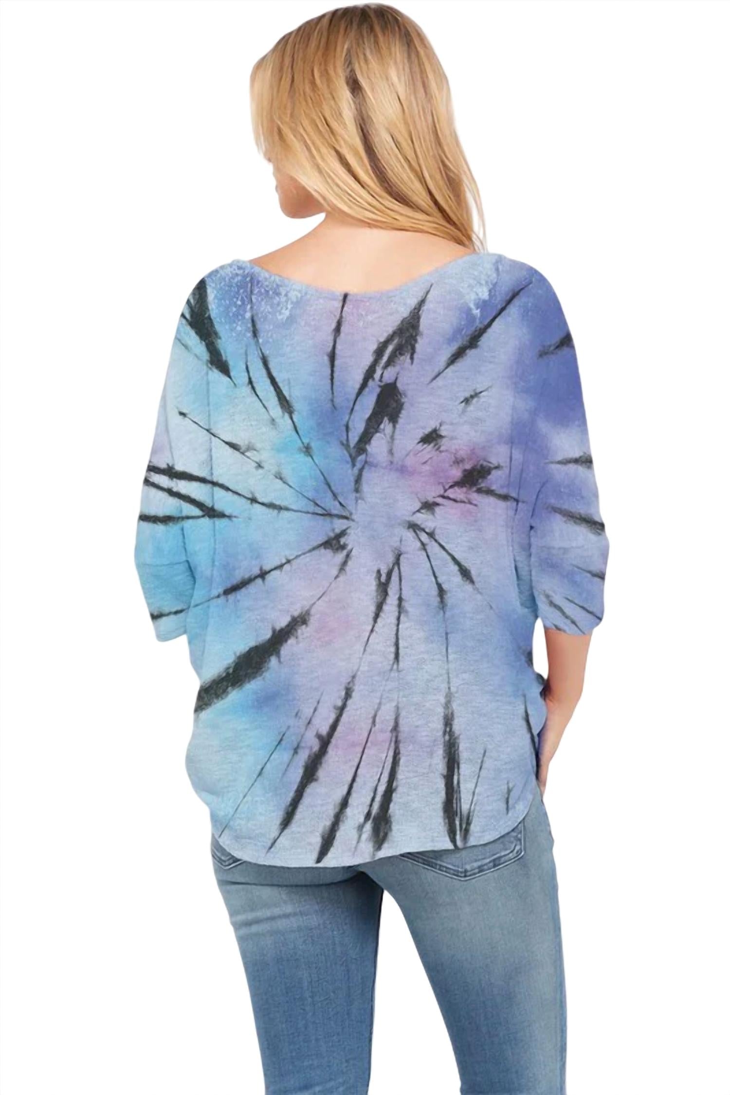 Phil Love - Starburst Tie Dye Knit Top - PLUS