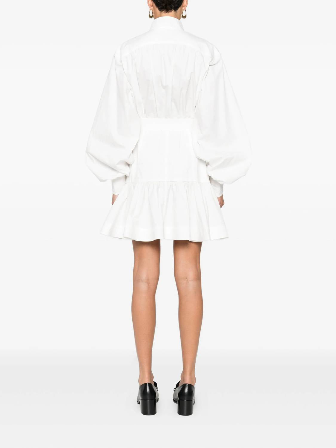 Zimmermann - Belted Long Sleeve Cotton Utility Minidress