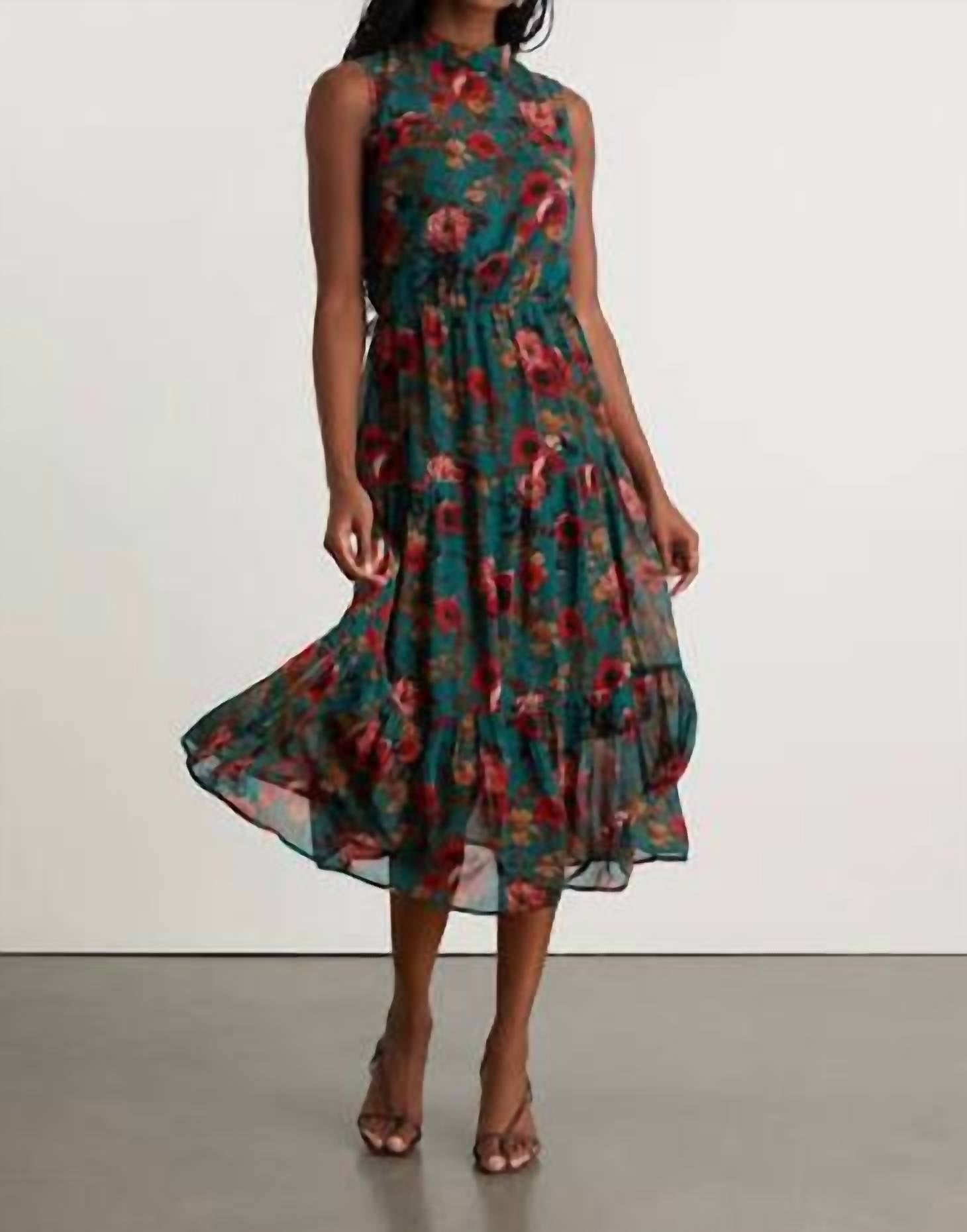 Lulus - Women's In My Dreams Floral Print Midi Dress