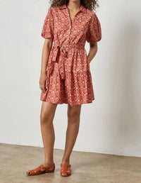 Lilla P - SHORT SLEEVE TIERED PEPLUM DRESS