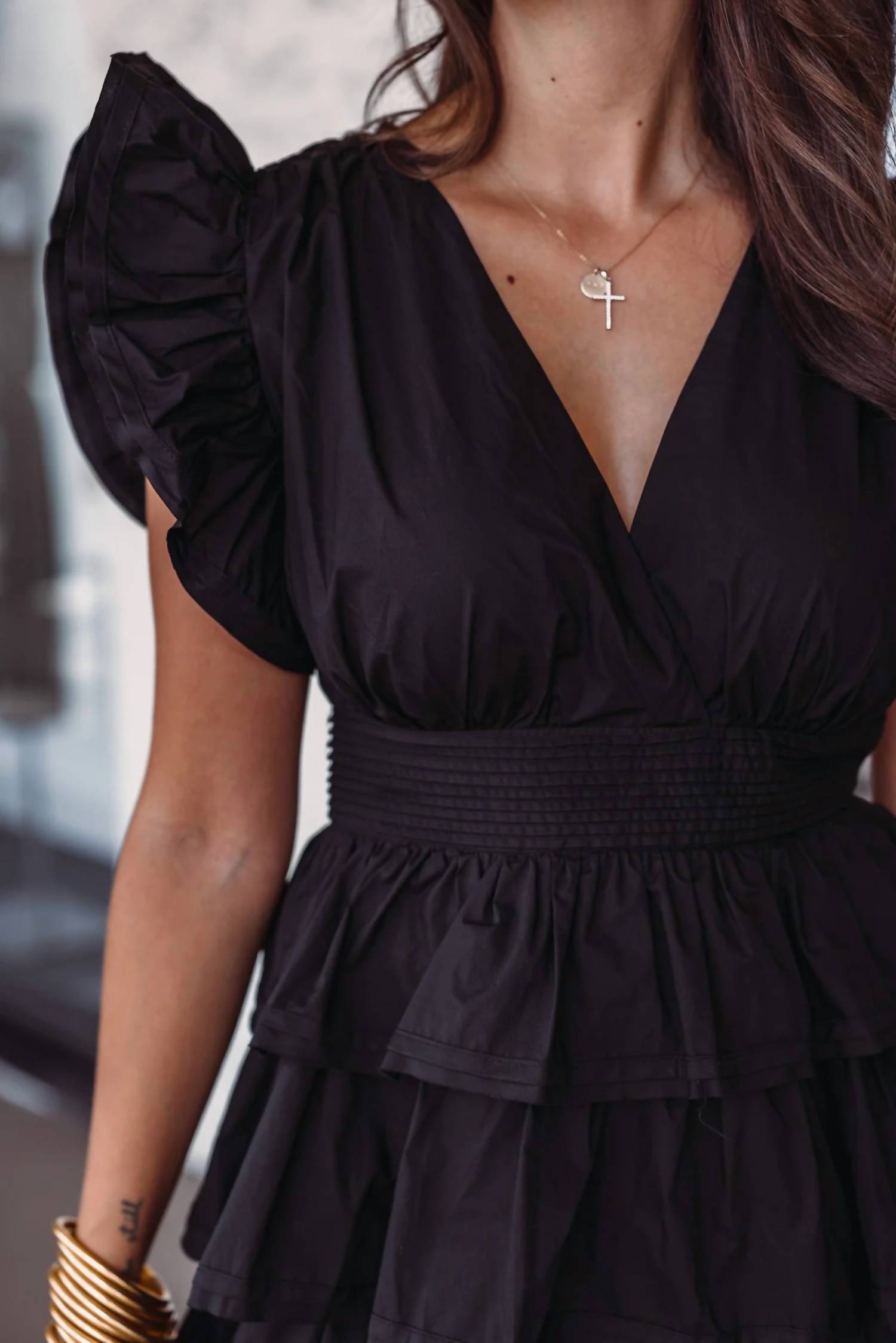 Karlie - Wrap Ruffle Dress