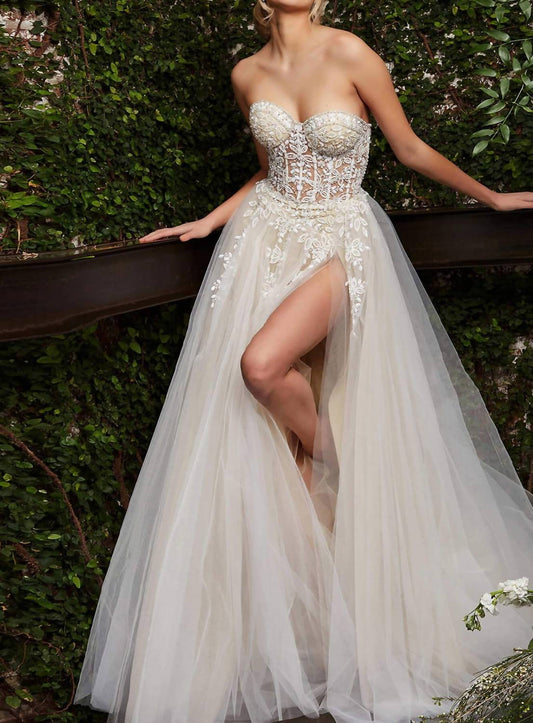 Jovani - Corset Bodice Bridal Gown