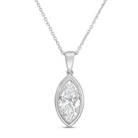 Diana M Jewels - Women's Marquise Lab-Grown Diamond Pendant Necklace (1.00 Ct) - Delicate