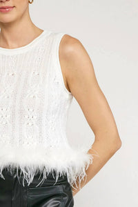 Entro - Feathered Frost Knit Tank